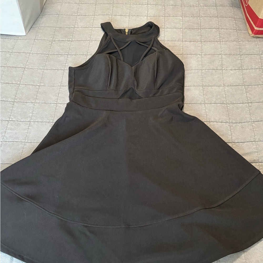 Emerald Sundae Black Mini Dress